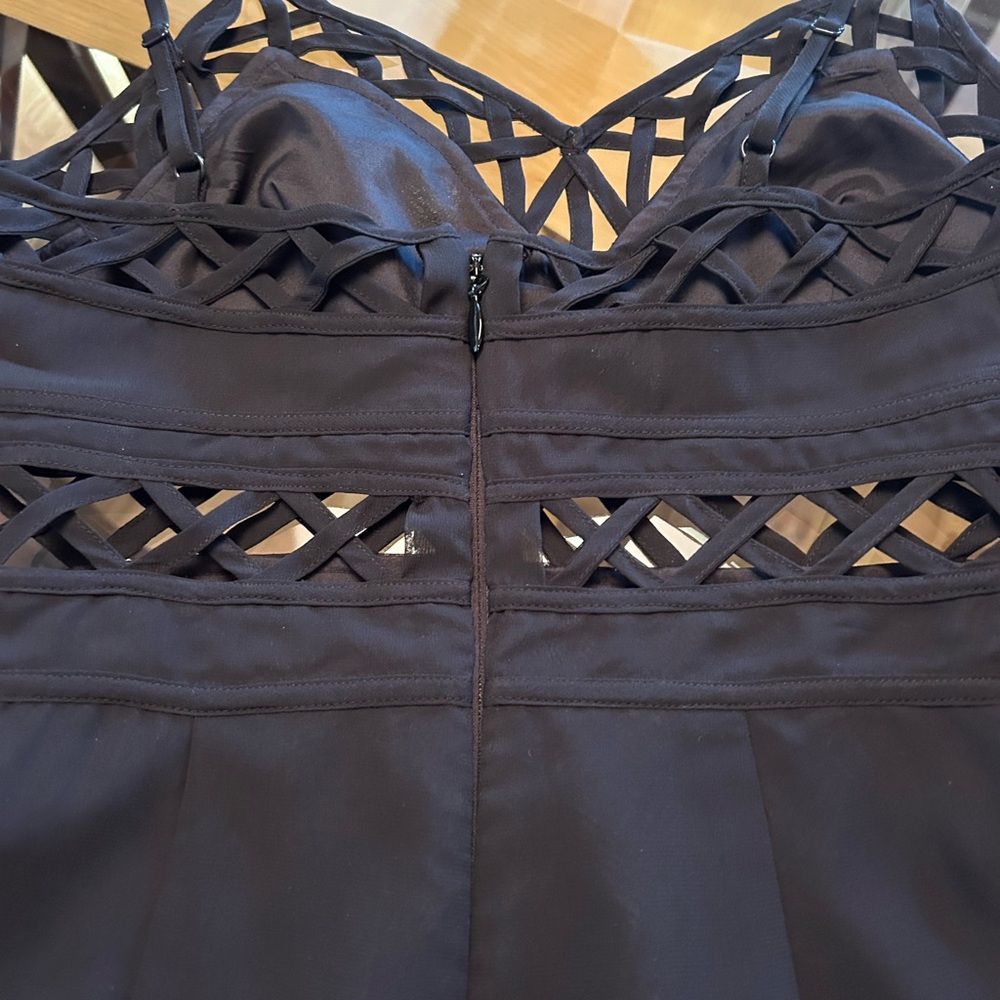 BeBe Jumpsuit with Sheer wide Legs - Picture 8 of 8